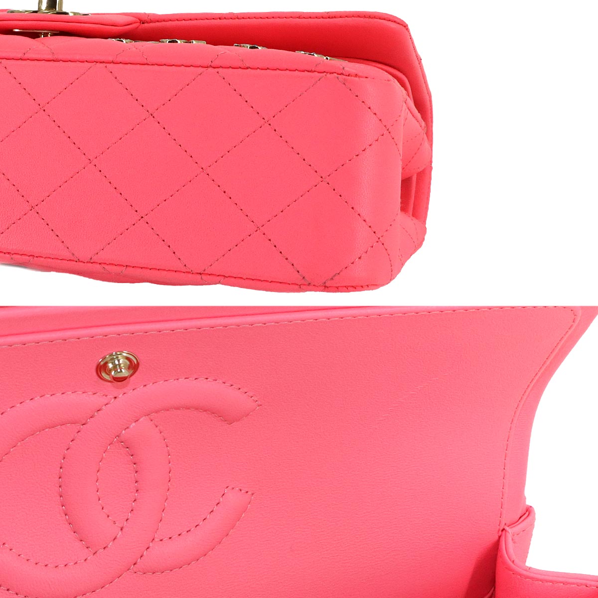 Matelasse 25 Chain Shoulder Bag Leather Pink A01112 11.12