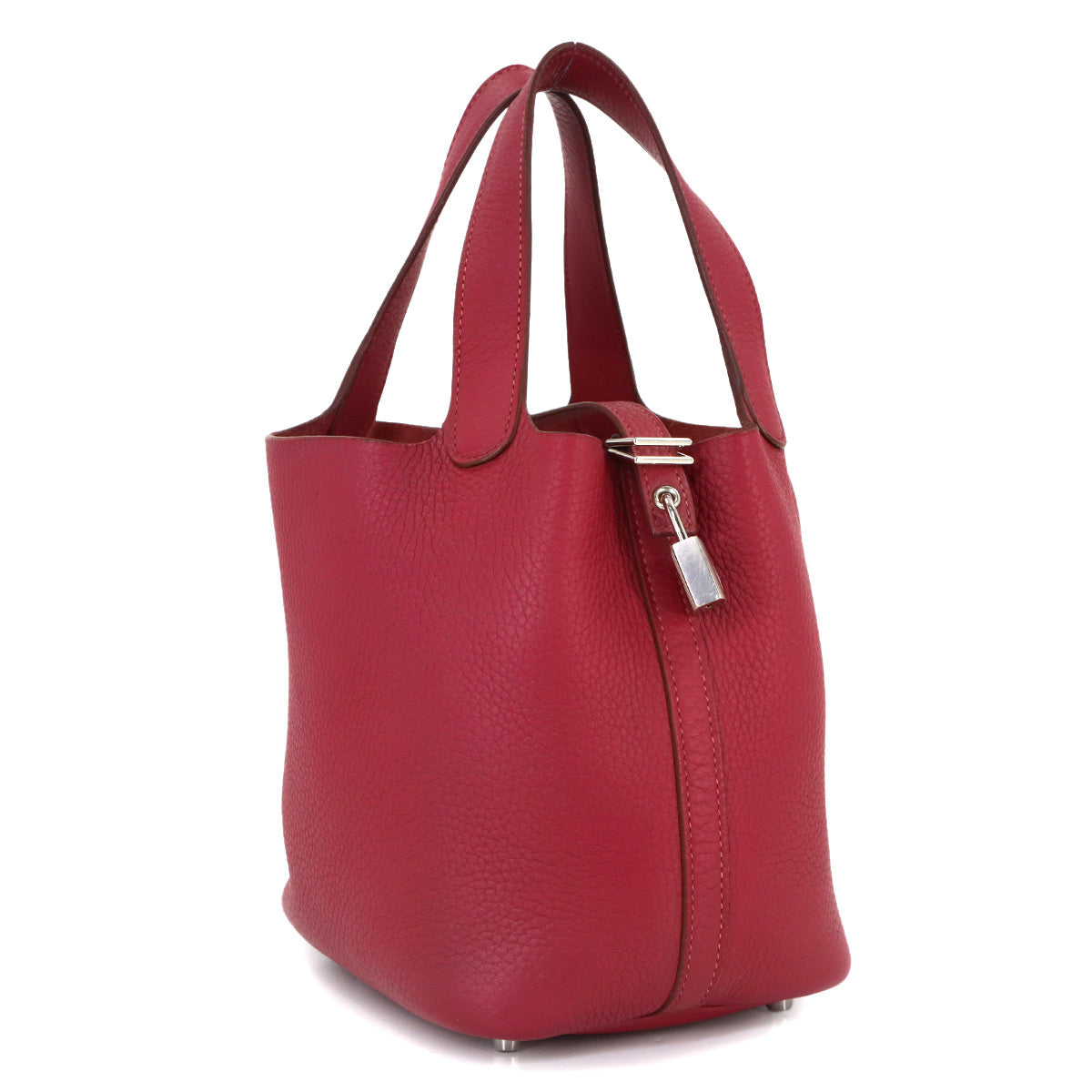 Picotin Lock PM Hand Bag Taurillon Clemence Rubis