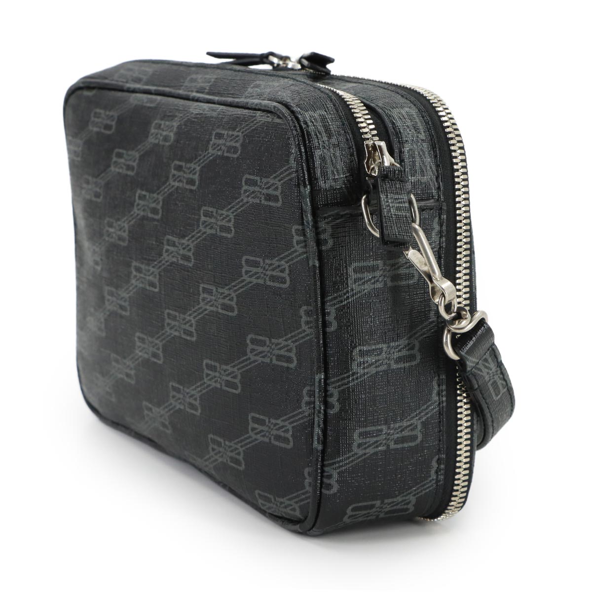 BB Monogram Signature Clutch Bag PVC Black 644432