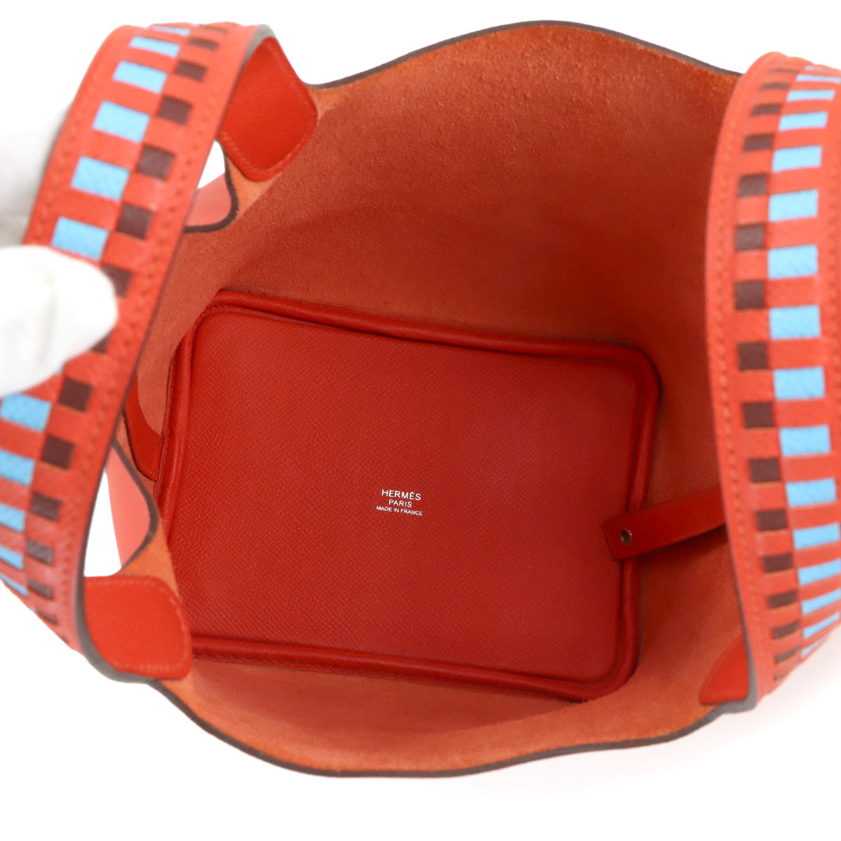 Picotin Lock PM Tressage Hand Bag Epsom Rouge de Coeur