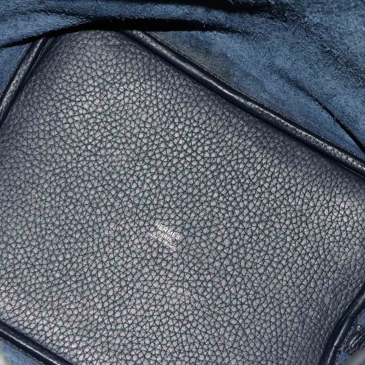 Picotin Lock Eclat MM Hand Bag Traurillon Clemence Bleu Nuit