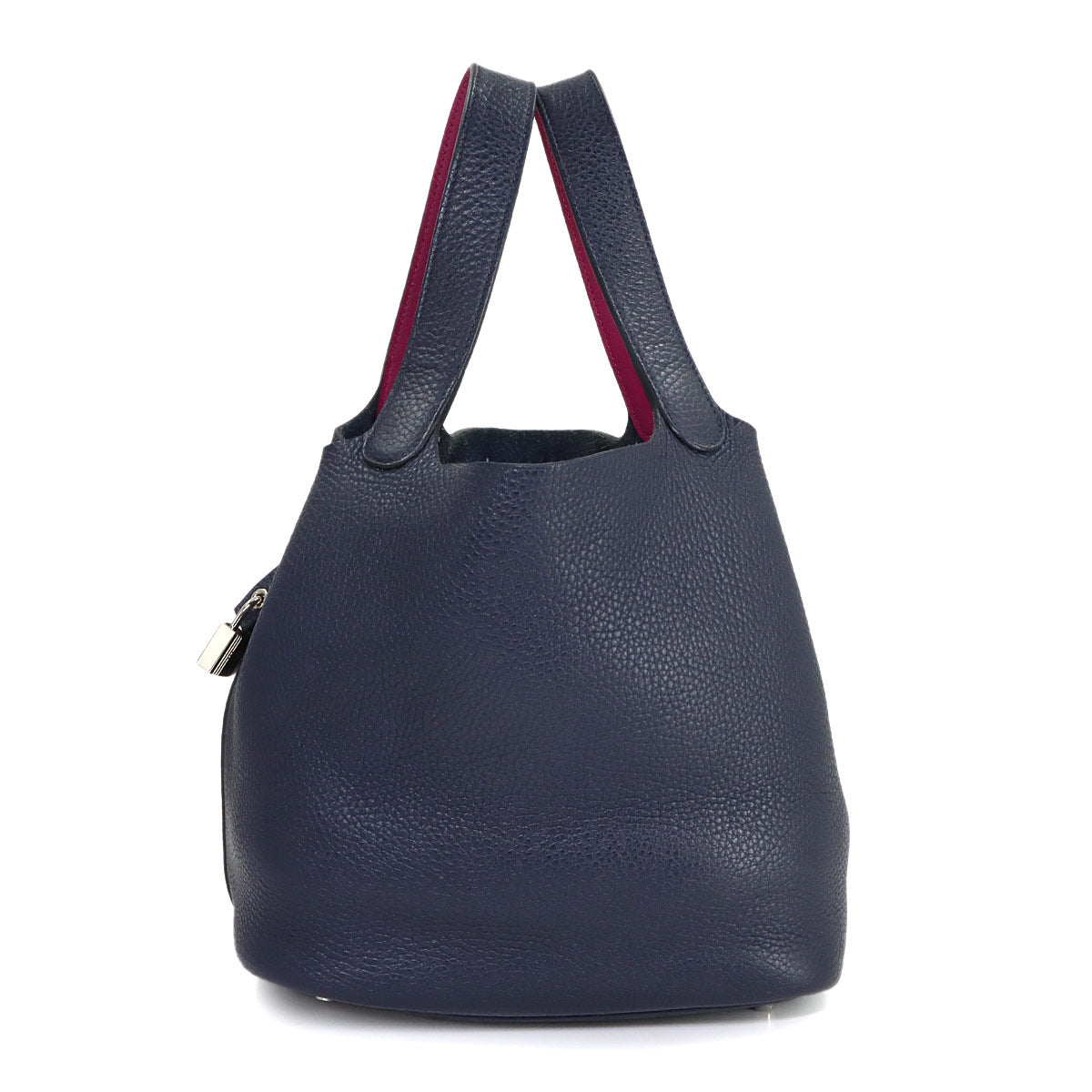 Picotin Lock Eclat MM Hand Bag Traurillon Clemence Bleu Nuit