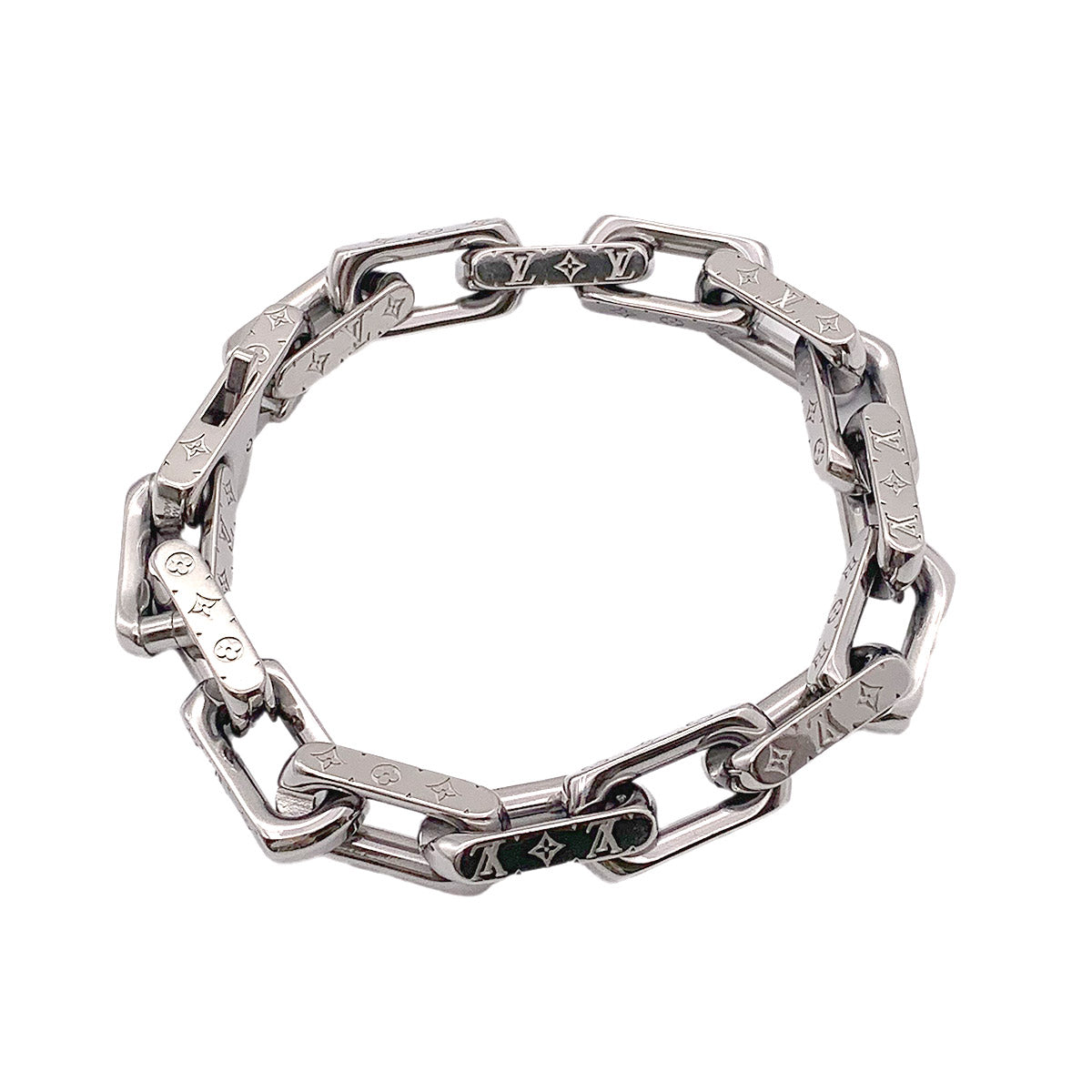 Monogram Chain Bracelet Silver M00309 Accessory