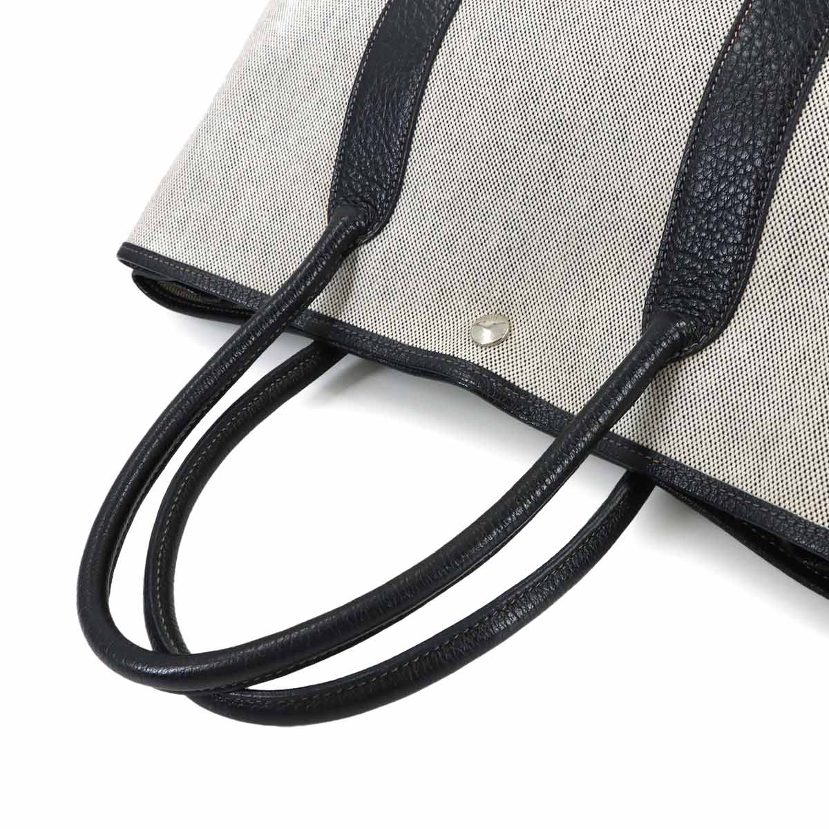 Garden Party PM Tote Bag Toile H Negonda Black Gray