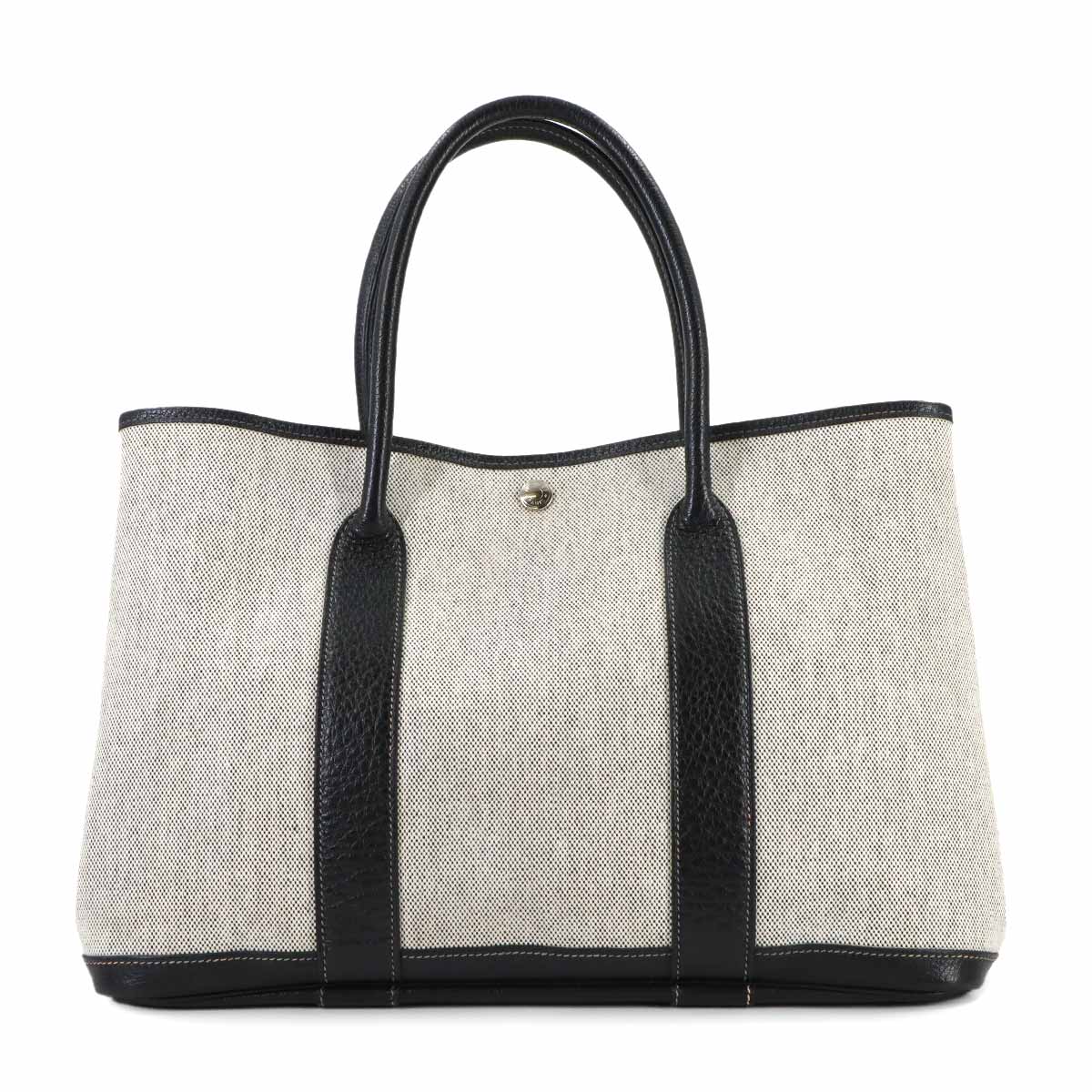 Garden Party PM Tote Bag Toile H Negonda Black Gray