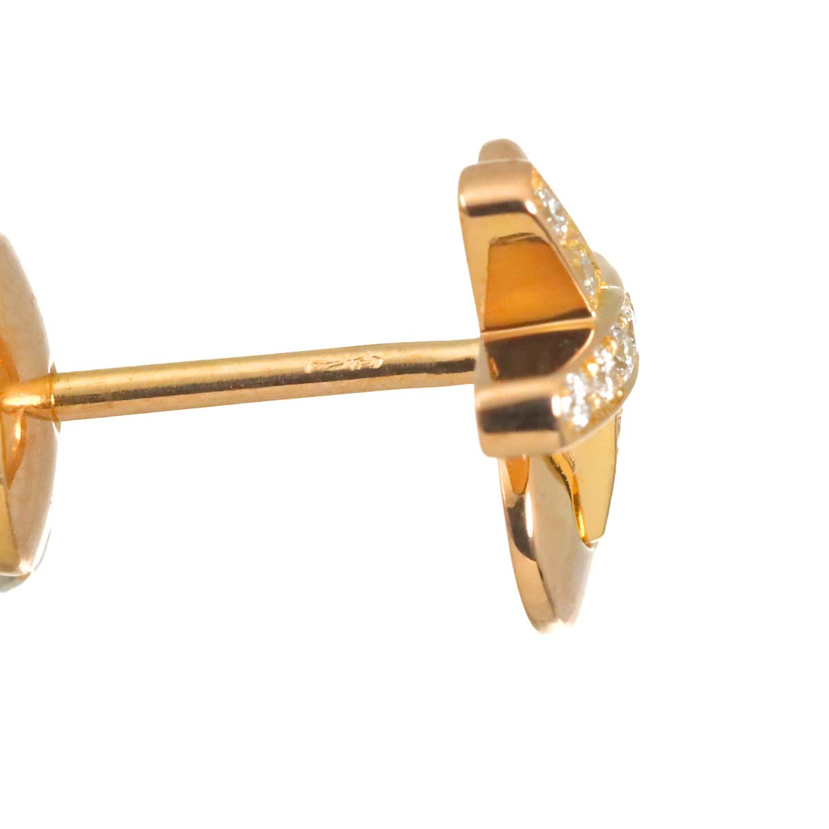 Liens Diamond Earring Pierced 18K PG One Piece only