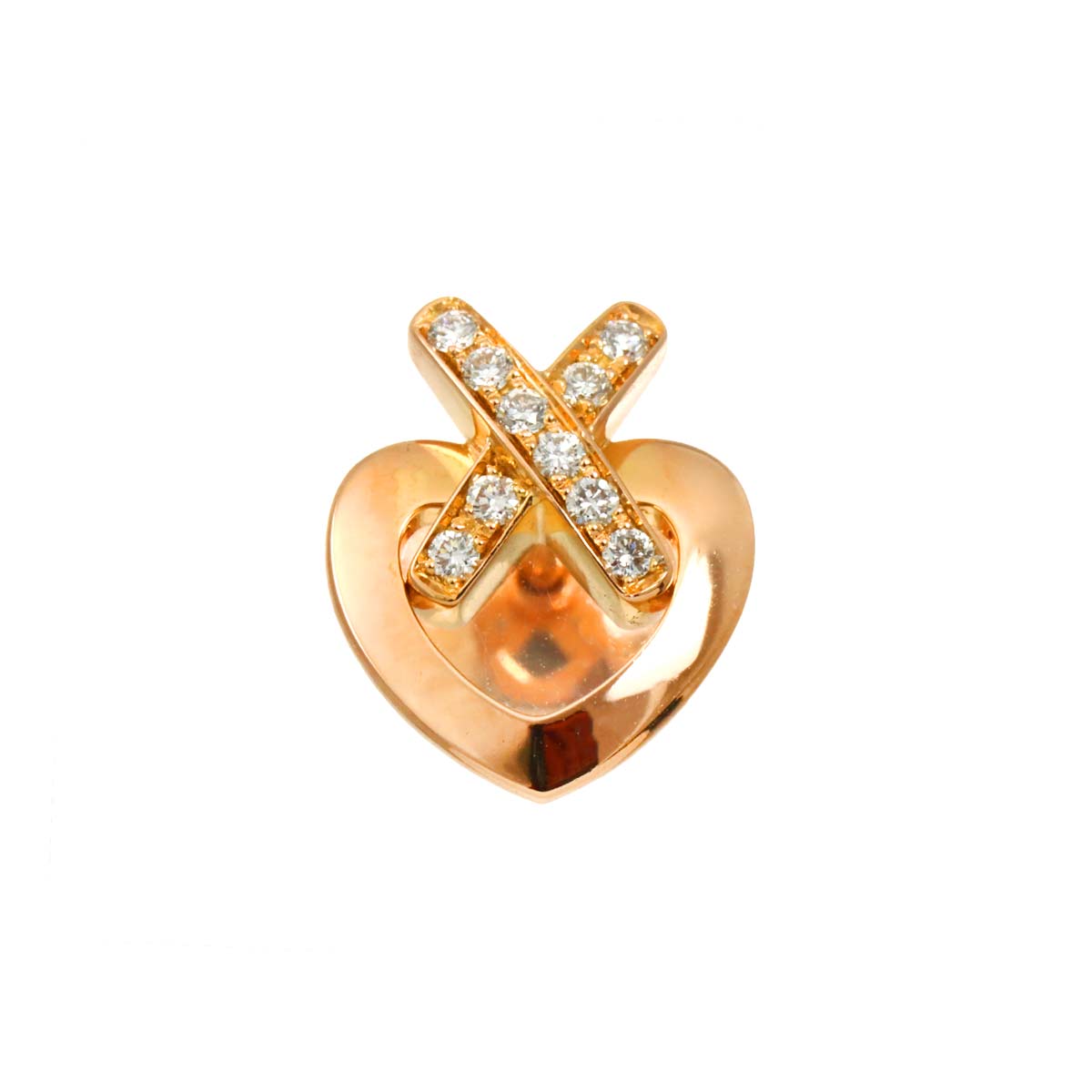 Liens Diamond Earring Pierced 18K PG One Piece only