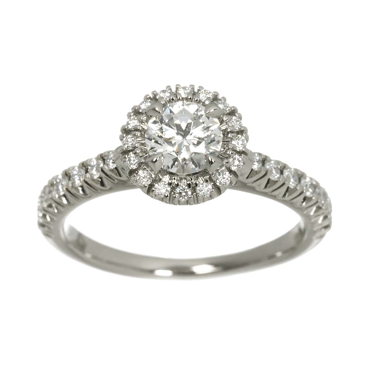 DESTINEE Diamond 0.42ct E/VVS1/3EX Ring Pt size48 4.5(US)
