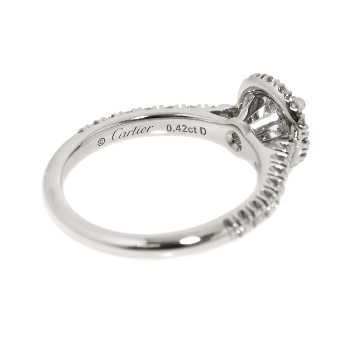DESTINEE Diamond 0.42ct E/VVS1/3EX Ring Pt size48 4.5(US)