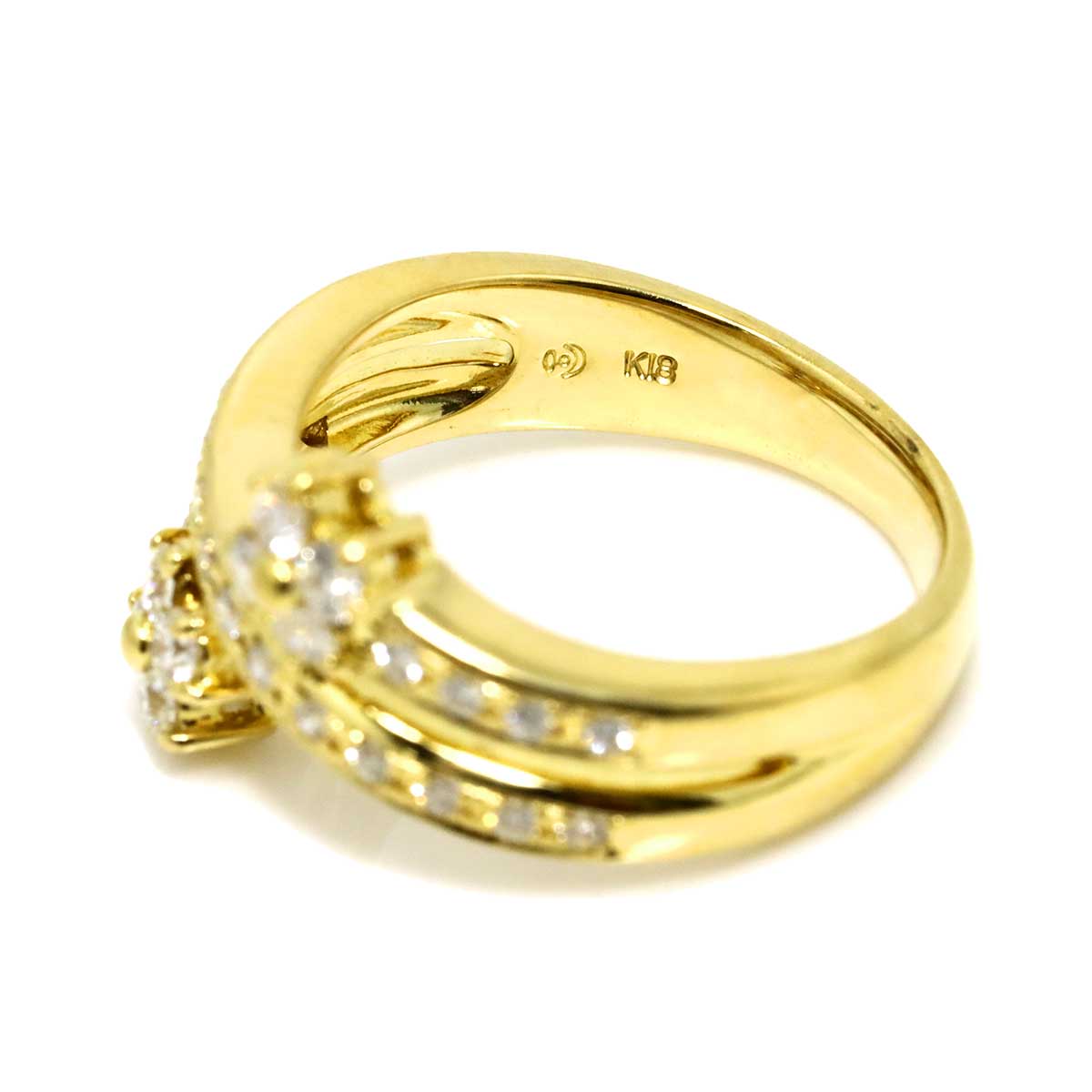 Diamond 0.41ct Ring 18K YG 750 Size5.25(US)