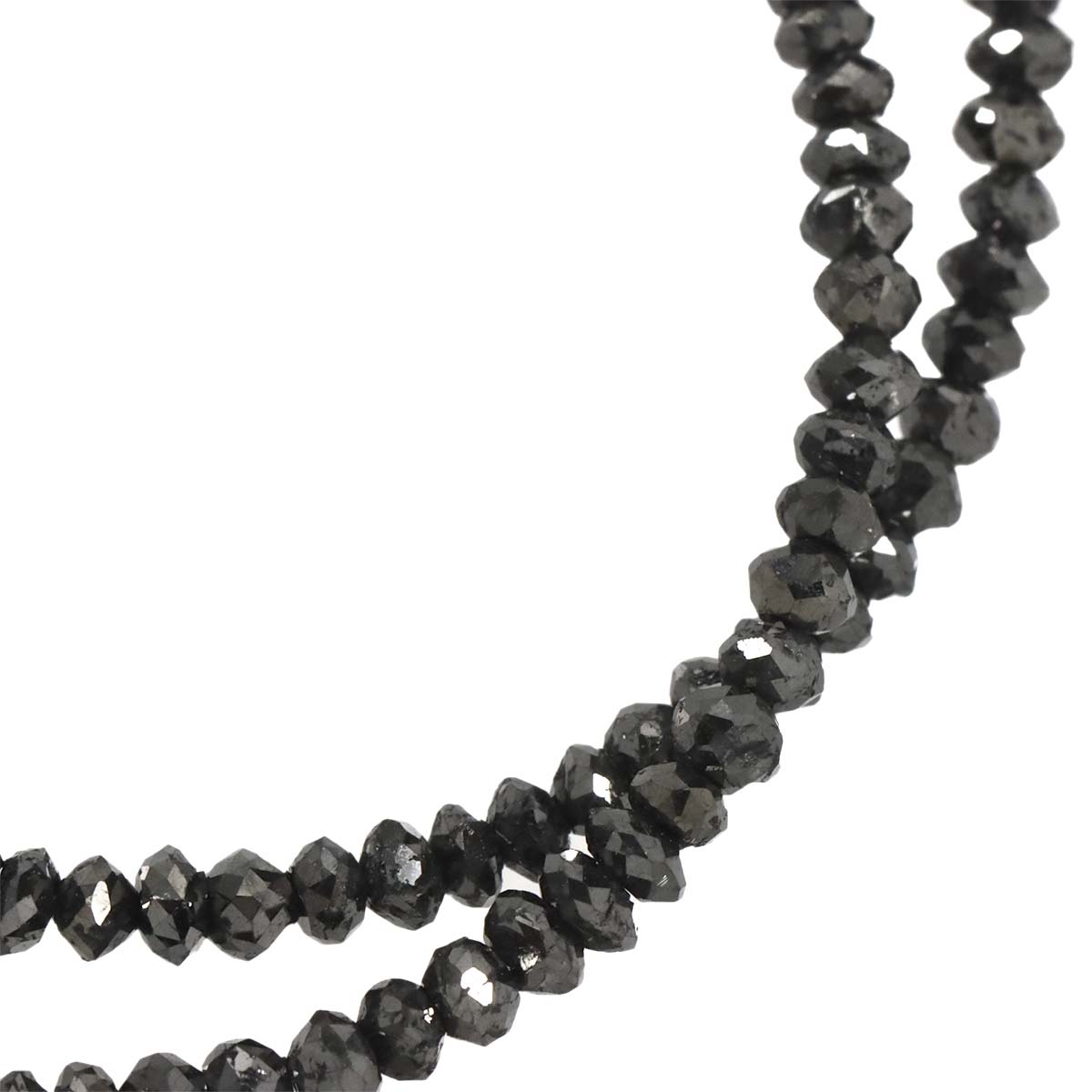 Black Diamond Bracelet 18K K18 WG White Gold 750