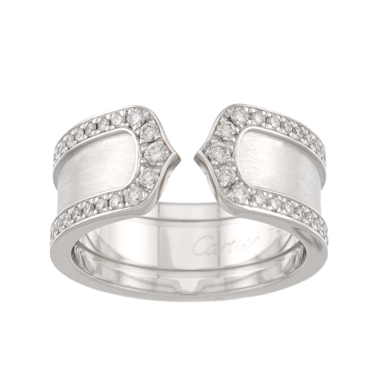 C2 Diamond Ring 18K WG 750 Size52 7.25(US)