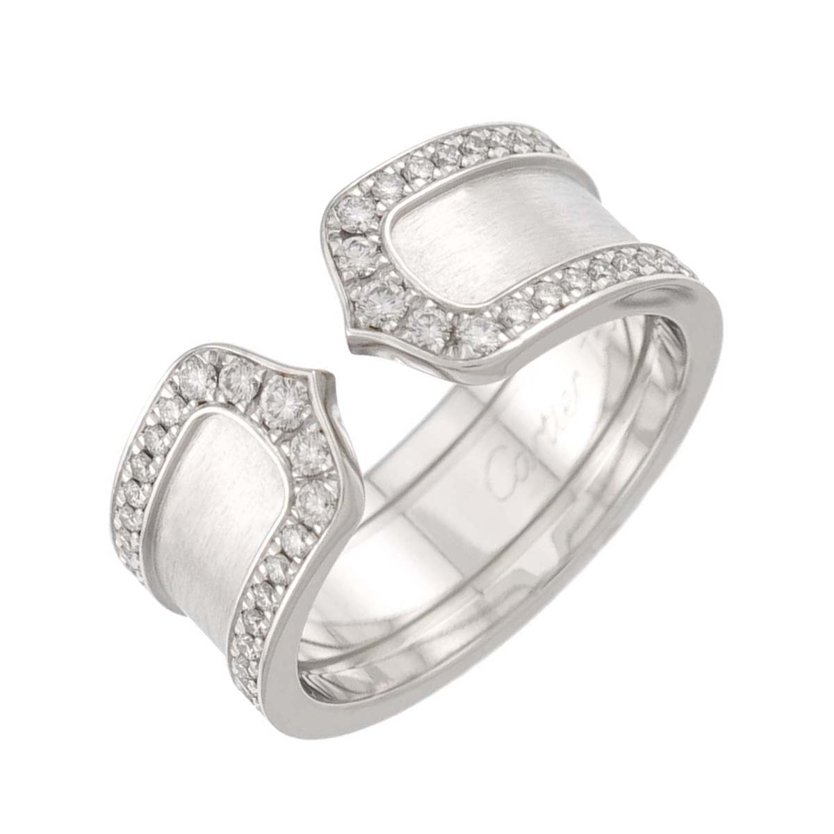 C2 Diamond Ring 18K WG 750 Size52 7.25(US)