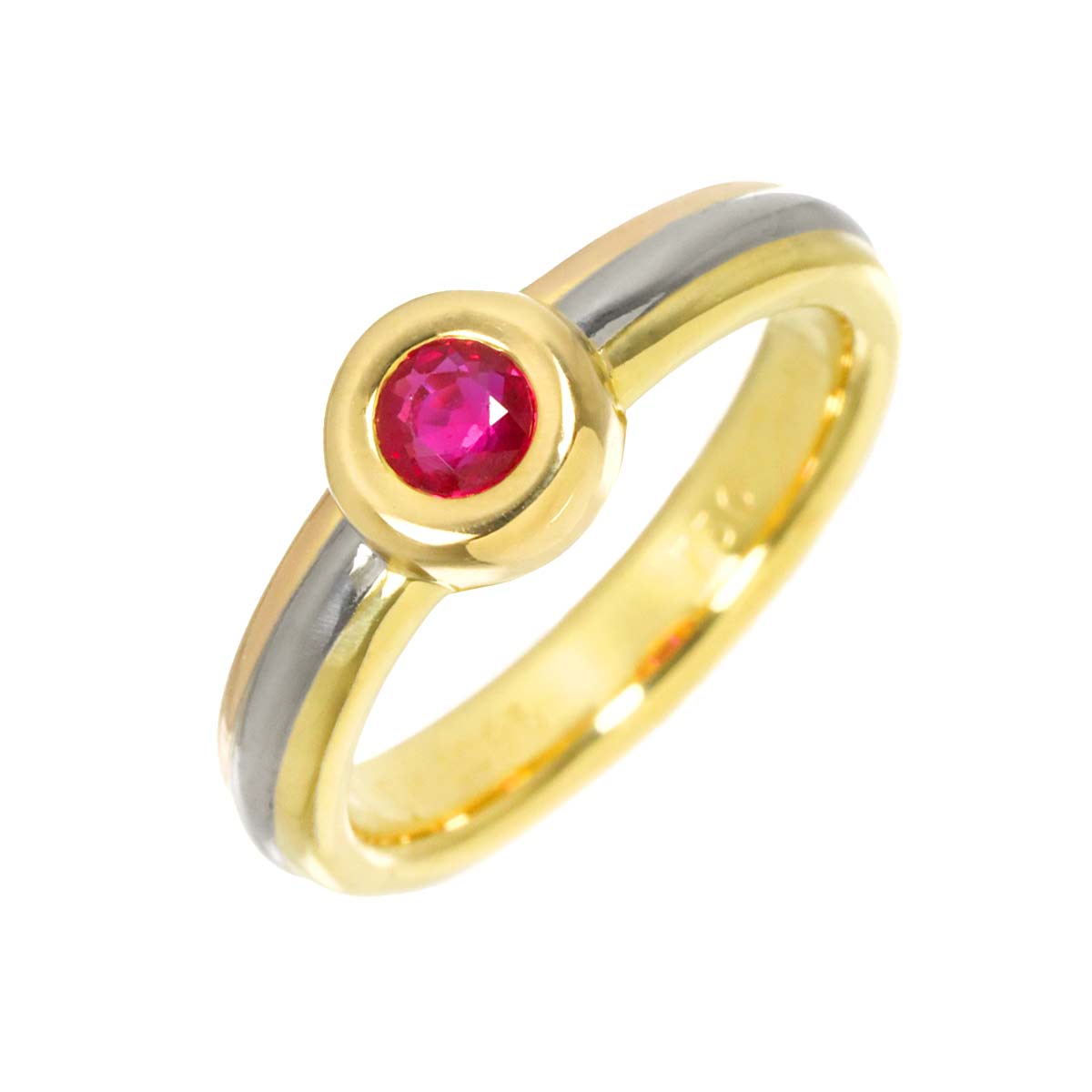 Ruby Ring 18K YG WG PG 750 Size46 3.75(US)