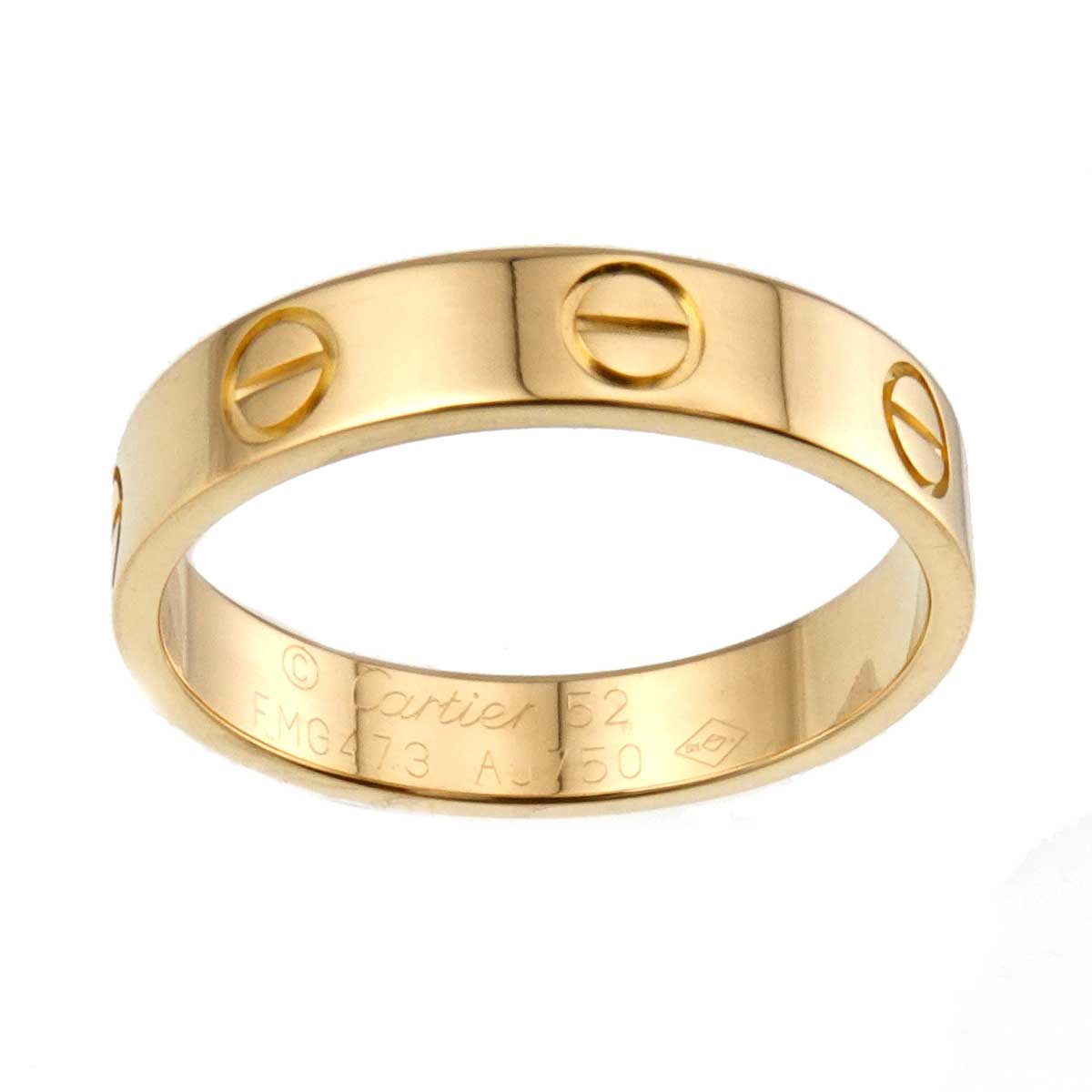 Mini Love Ring 18K Yellow Gold 750 size52 5.75-6(US)