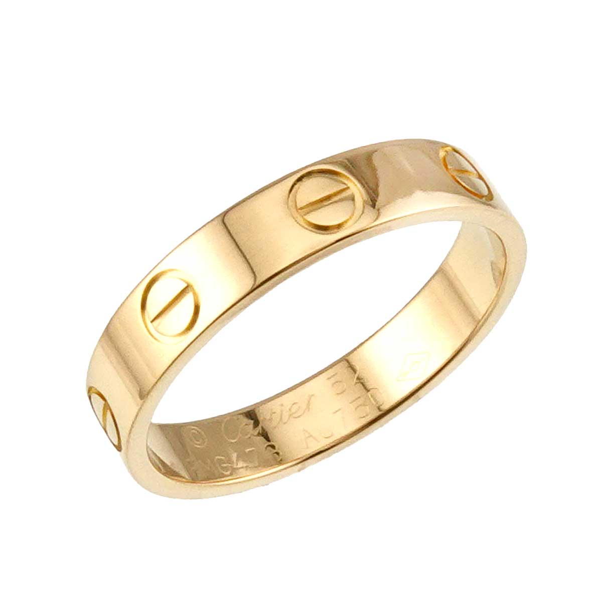 Mini Love Ring 18K Yellow Gold 750 size52 5.75-6(US)