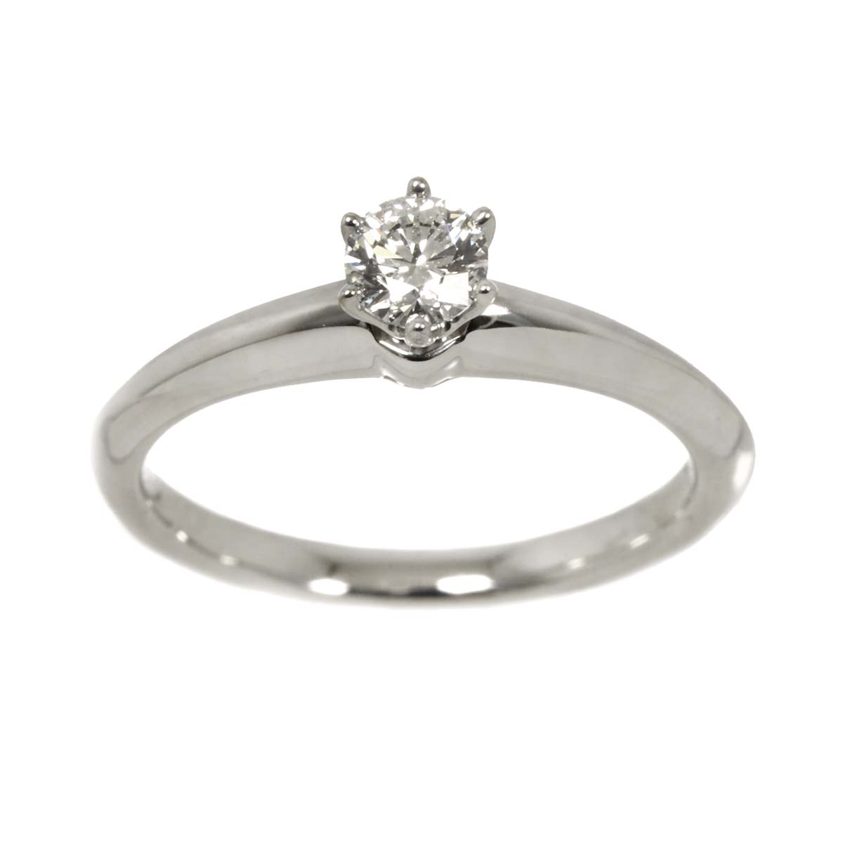 Diamond 0.22ct H/VVS2/EX Ring Platinum Size3.75-4(US)