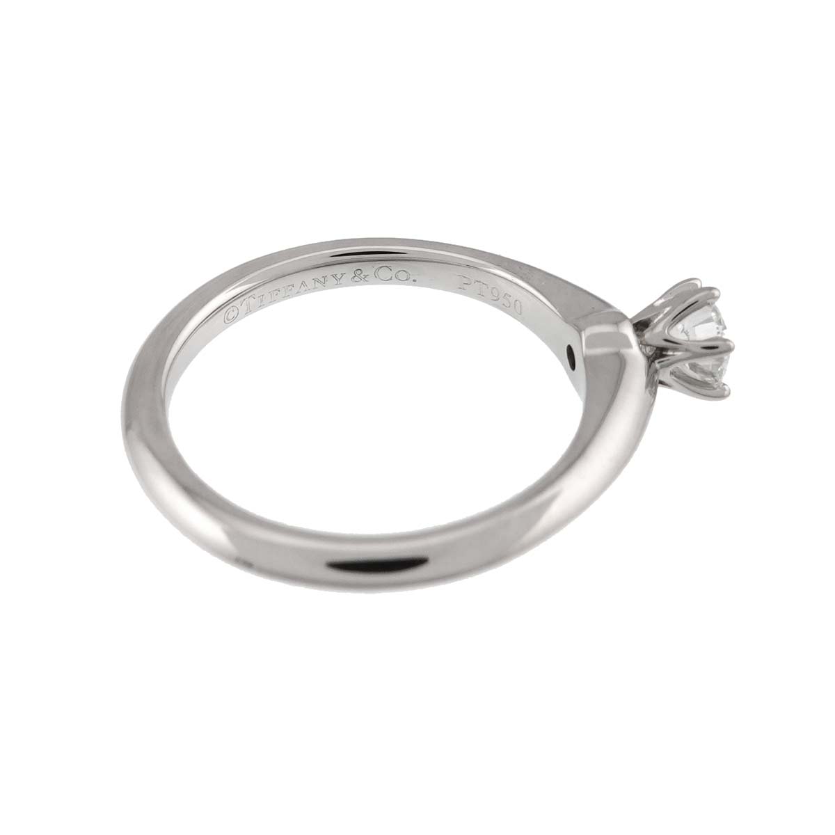 Diamond 0.22ct H/VVS2/EX Ring Platinum Size3.75-4(US)