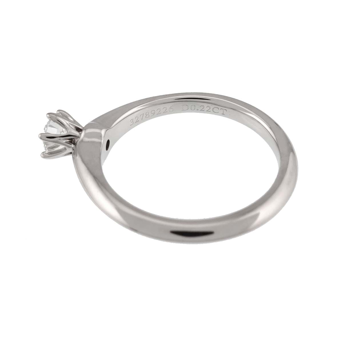 Diamond 0.22ct H/VVS2/EX Ring Platinum Size3.75-4(US)