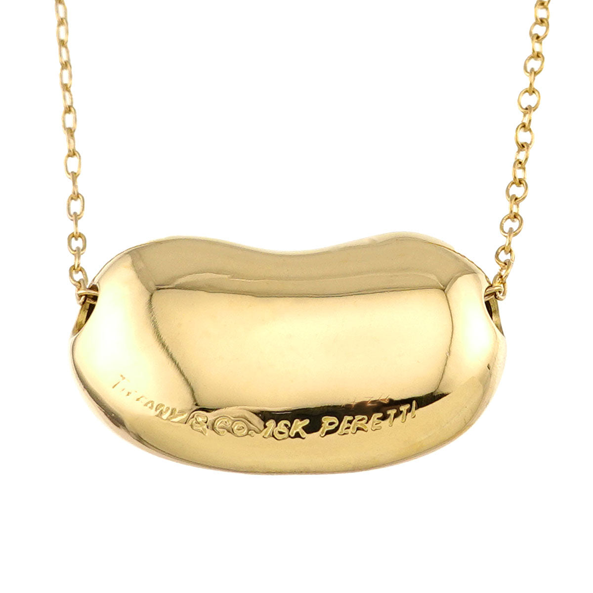 Bean Long Necklace 18K Yellow Gold 750