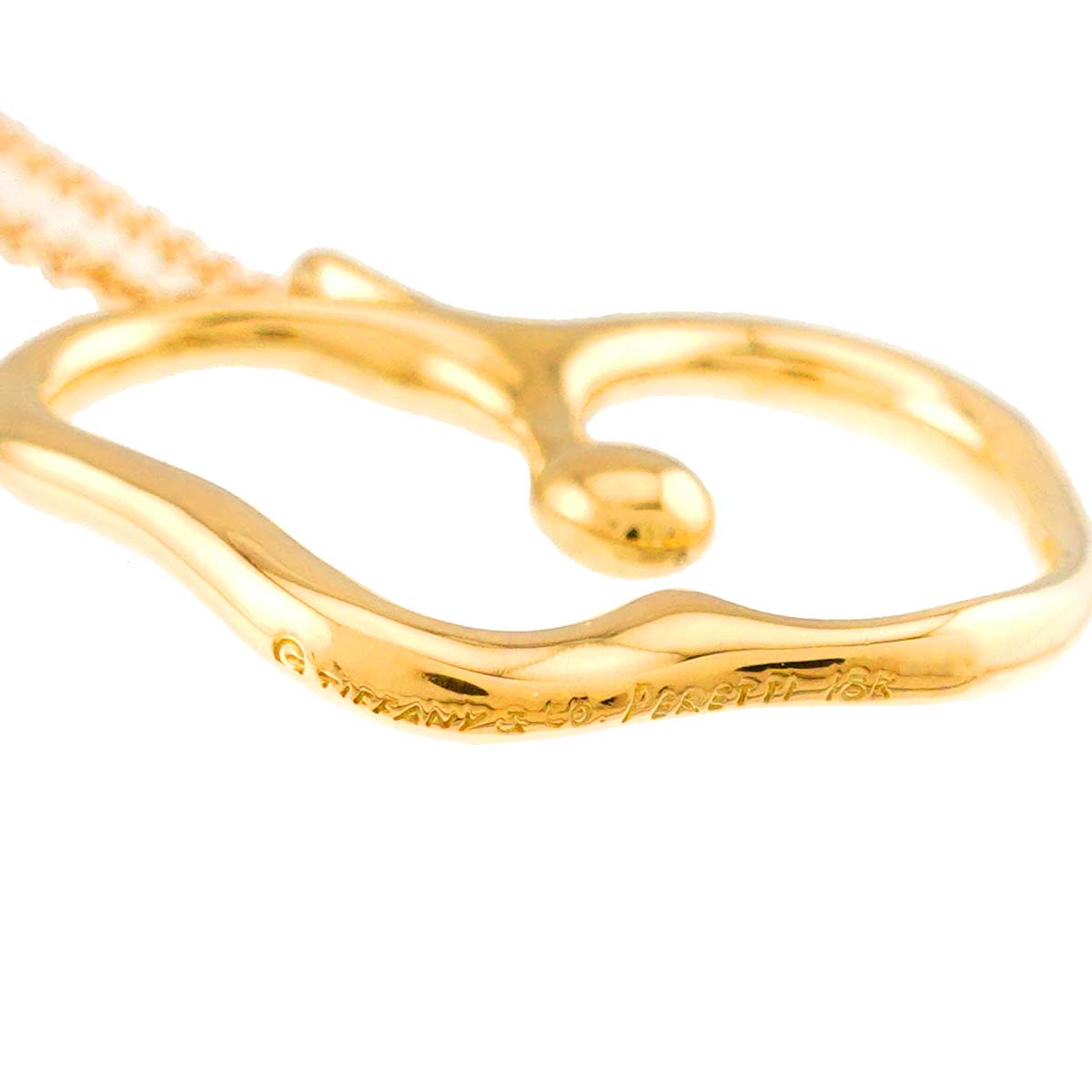 Apple motif Large Long Necklace 18K Yellow Gold 750