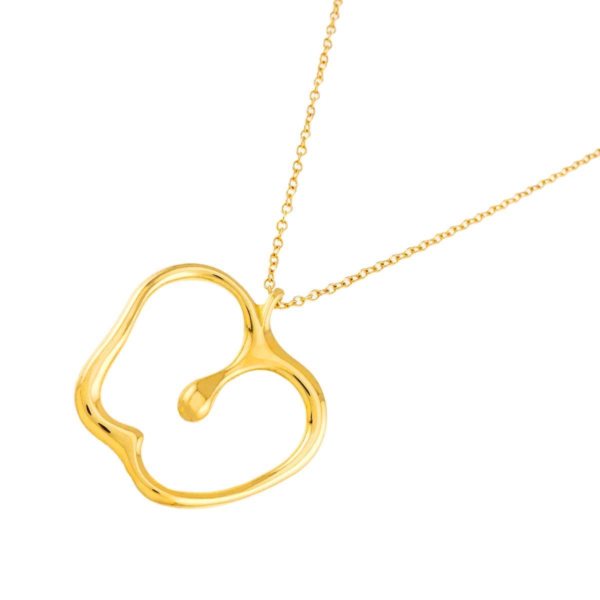 Apple motif Large Long Necklace 18K Yellow Gold 750