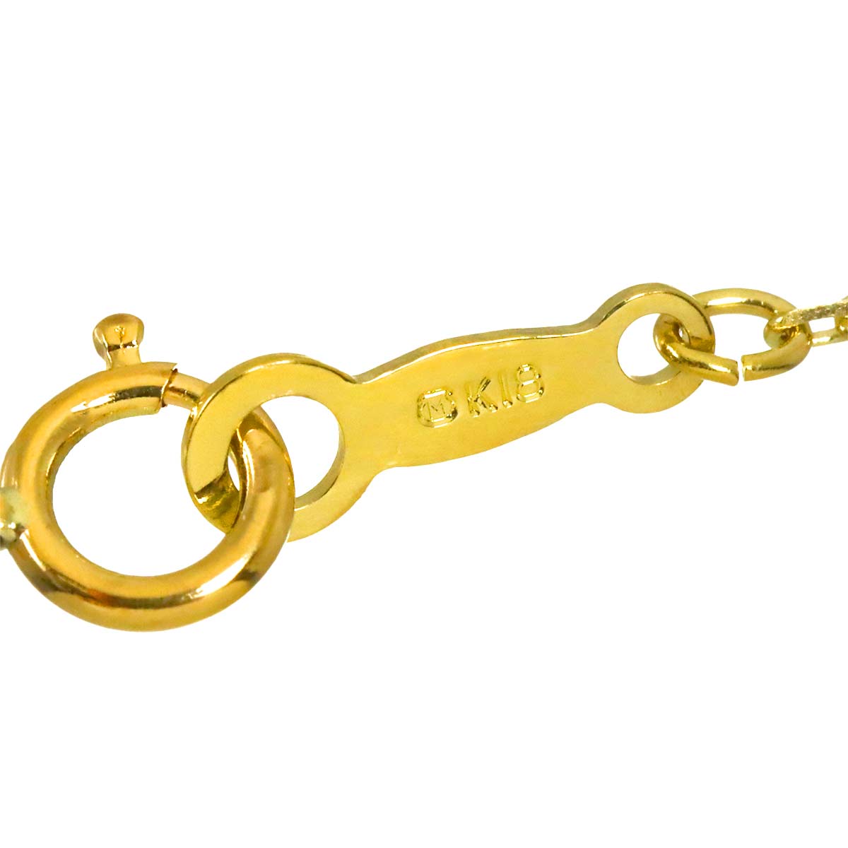 Ruby 0.22ct Diamond 0.18ct Necklace 18K Yellow Gold 750