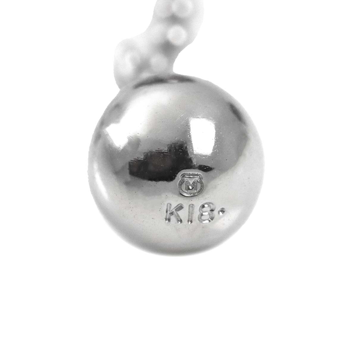 South Sea pearl Akoya Pearl Necklace 18K White Gold 750