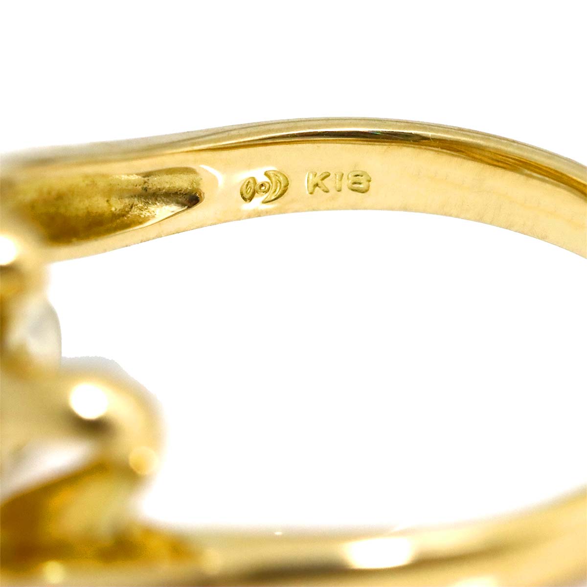 Akoya pearl 8.2mm Ring 18K YG 750 4.75-5(US)