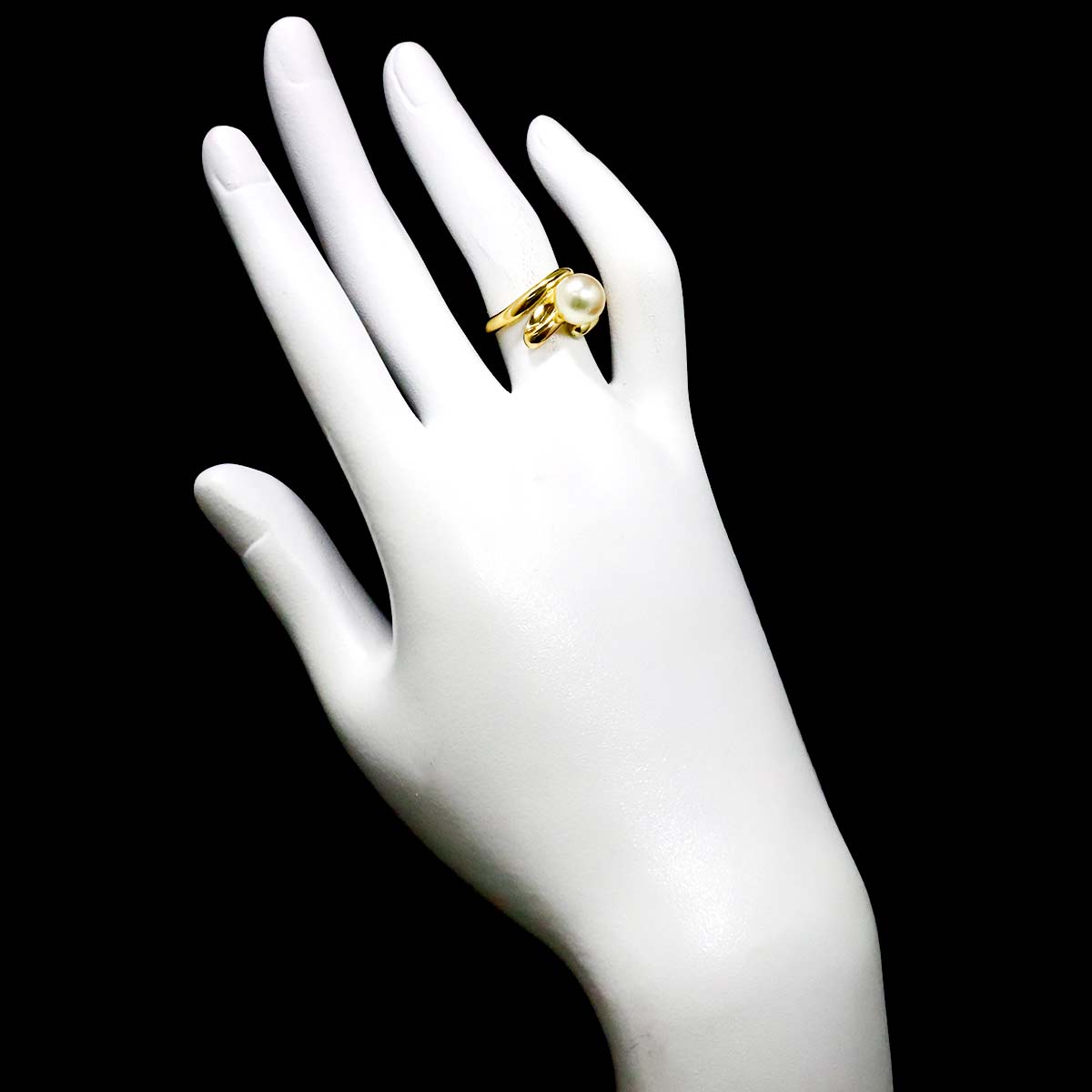 Akoya pearl 8.2mm Ring 18K YG 750 4.75-5(US)