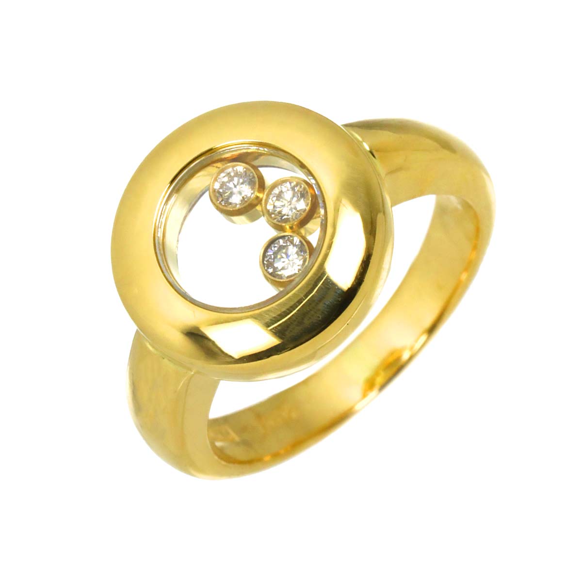 Happy Diamond Diamond Ring 18K YG 750 Size5.25(US)