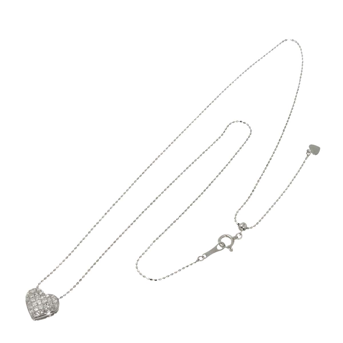 Diamond Necklace 18K WG White Gold 750