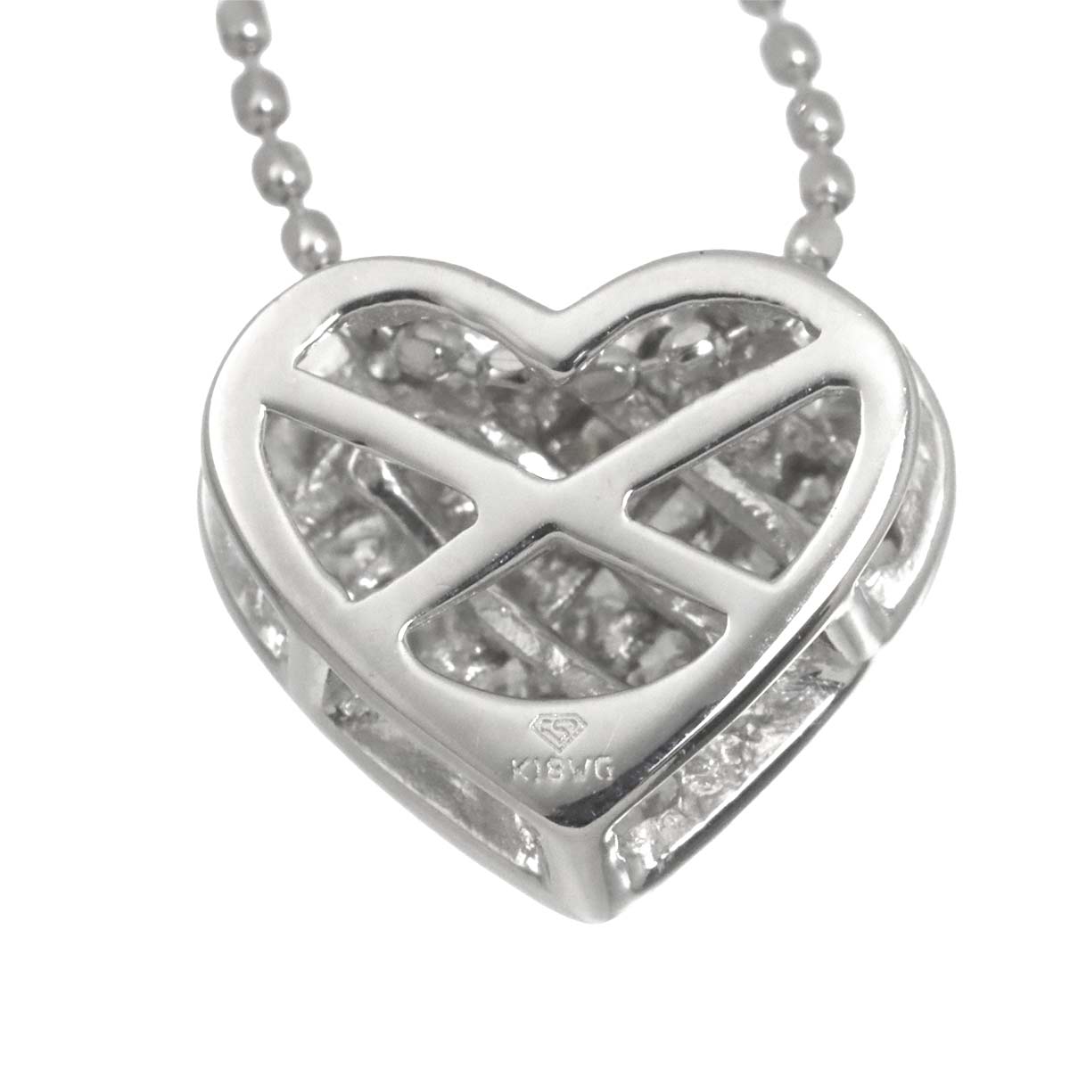Diamond Necklace 18K WG White Gold 750