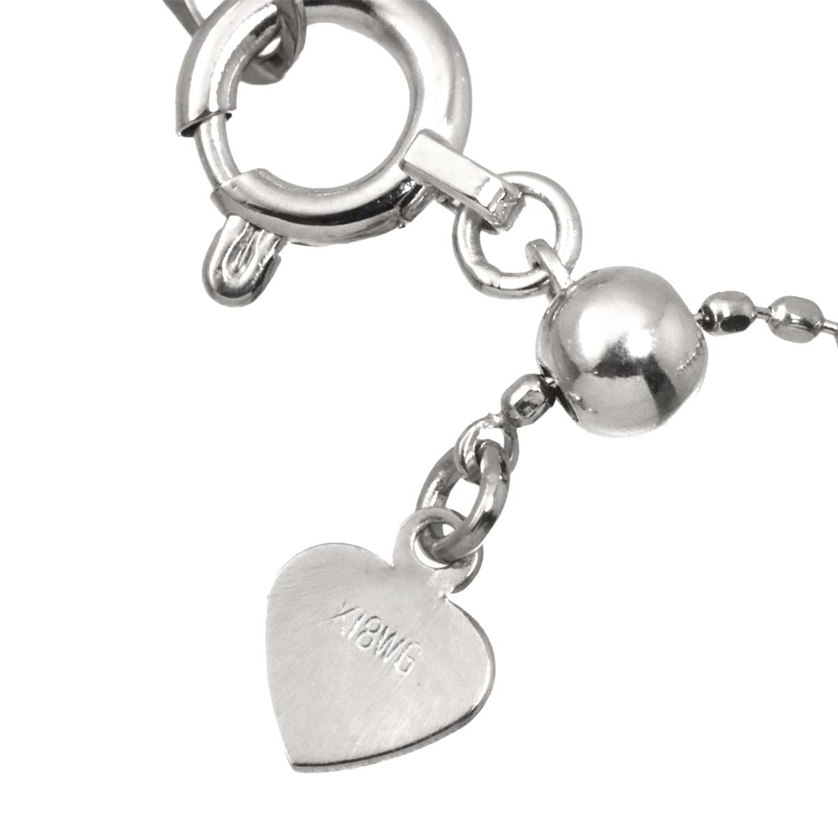 Diamond Necklace 18K WG White Gold 750