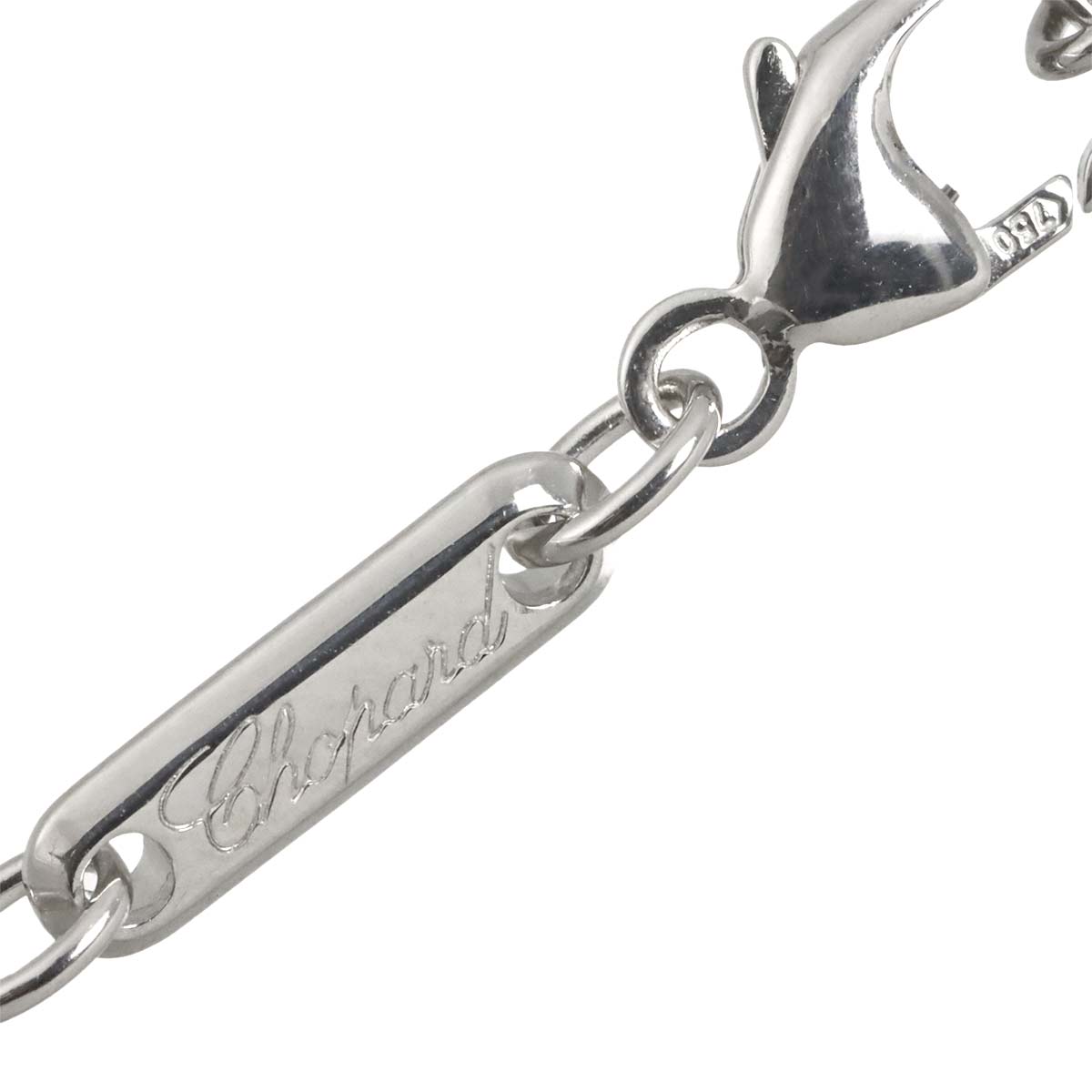 Happy Diamond Heart Necklace 18K White Gold 750