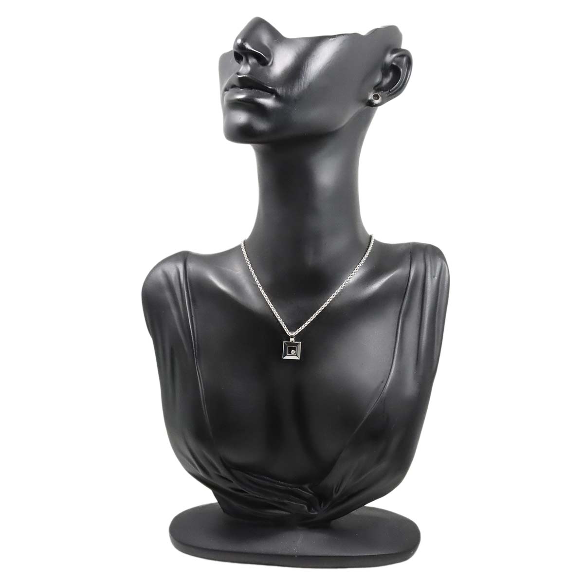Happy Diamond Square Necklace 18K White Gold 750