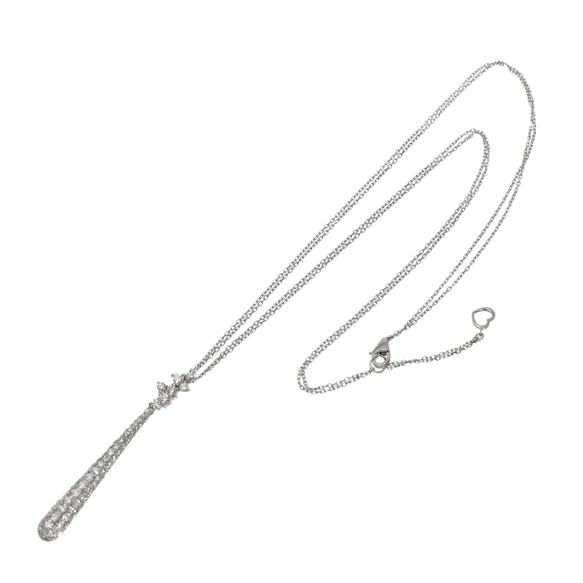 Diamond 1.20ct Necklace 18K White Gold 750