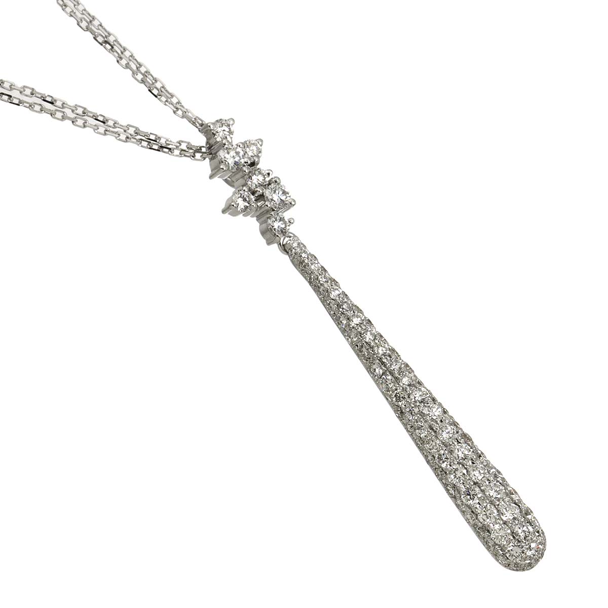 Diamond 1.20ct Necklace 18K White Gold 750