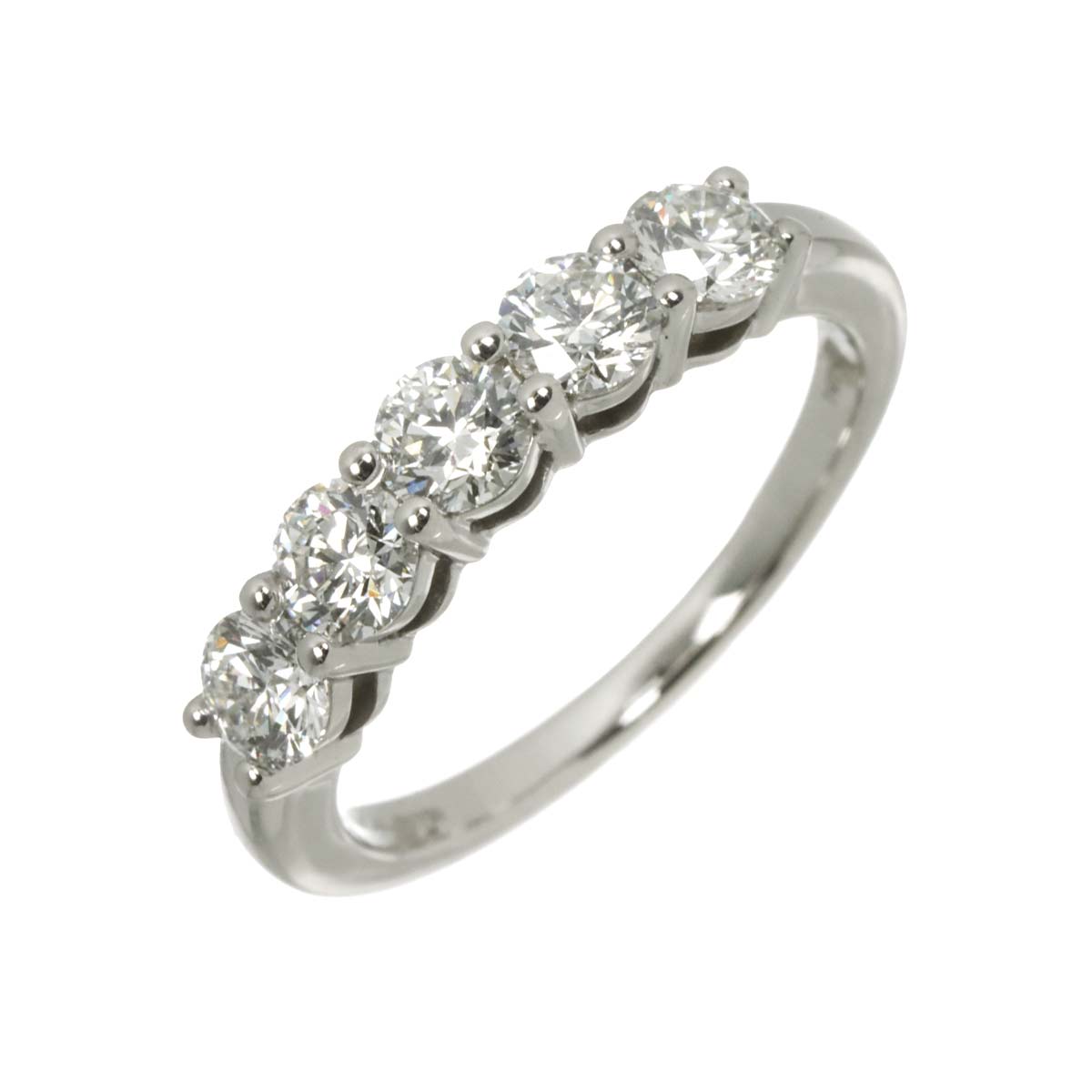 Forever Diamond 0.24ctX5 G/VS1-2/3EX Ring Platinum Size6.75(US)