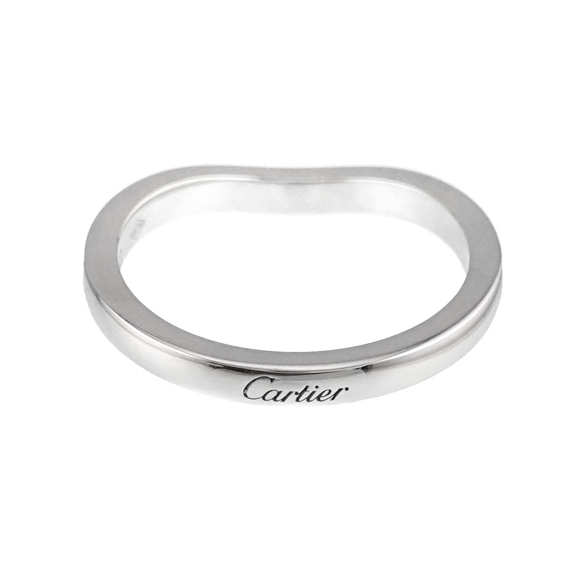 Ballerine curve Diamond Ring Pt Pt size47 4(US)