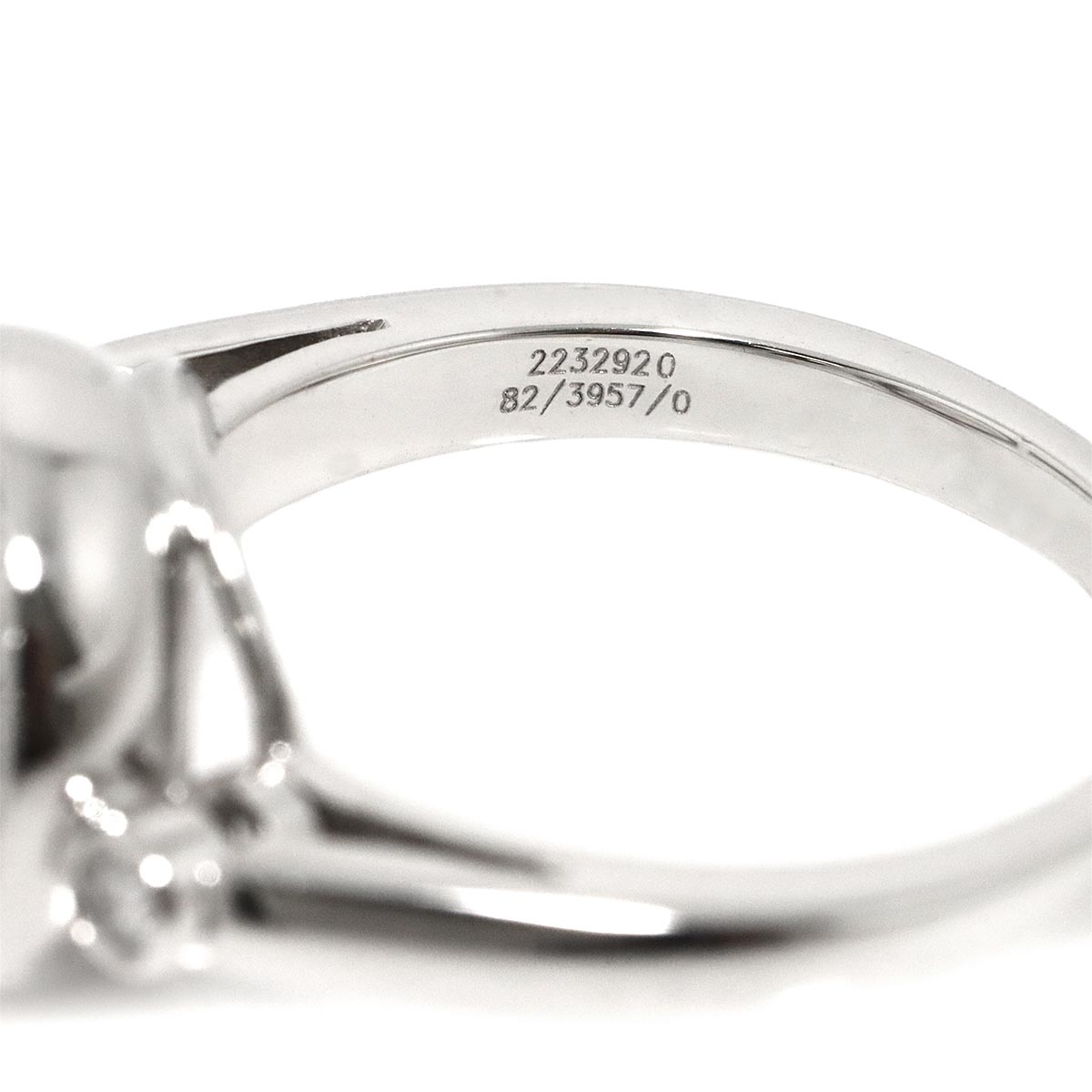 Happy Diamond Ring 18K White Gold 750 Size5.75-6(US)