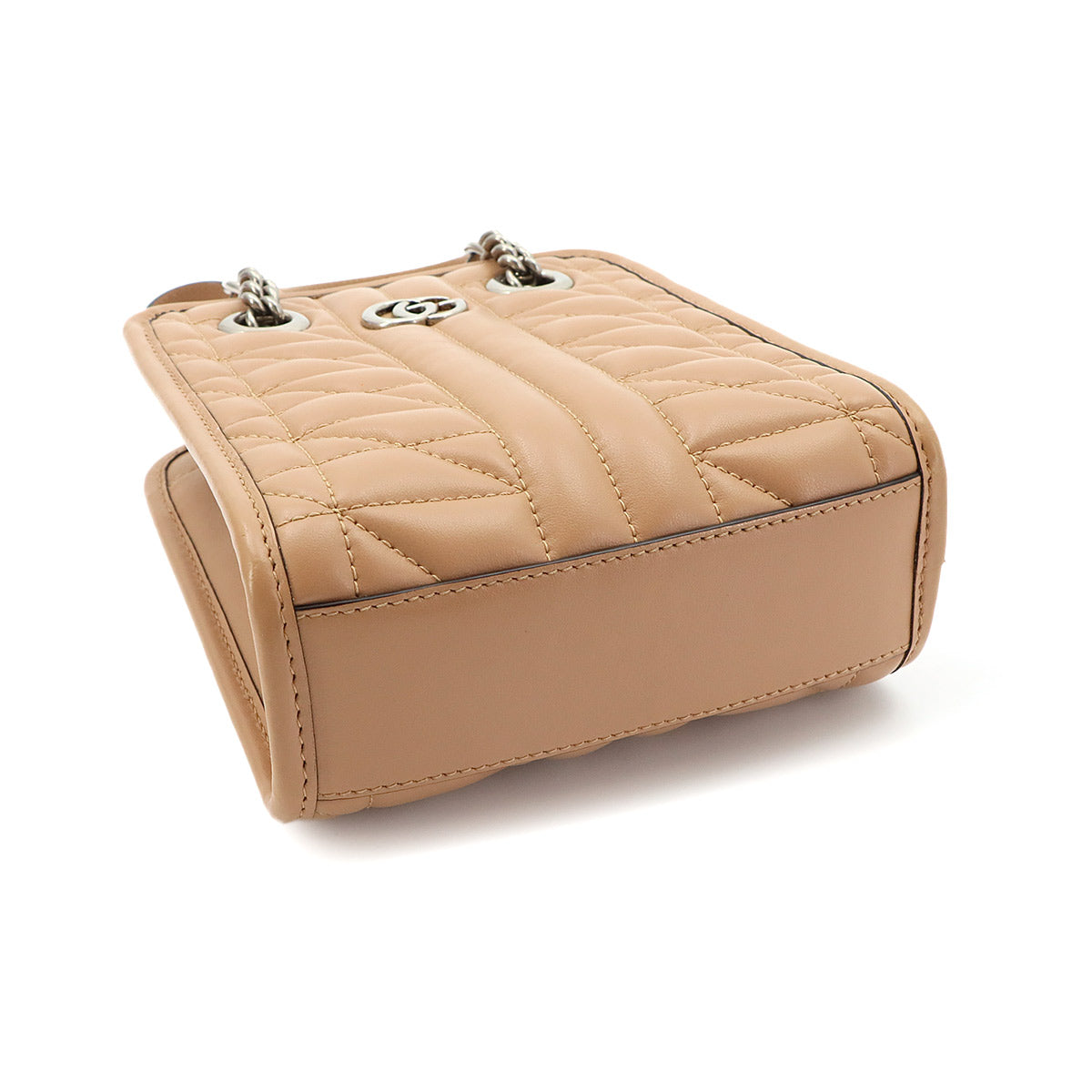 GG Marmont Quilting Mini Hand Shoulder Bag Beige 696123