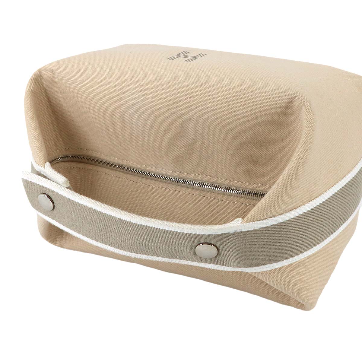 Bride a Brac GM Hand Bag Toile H Naturel Pouch