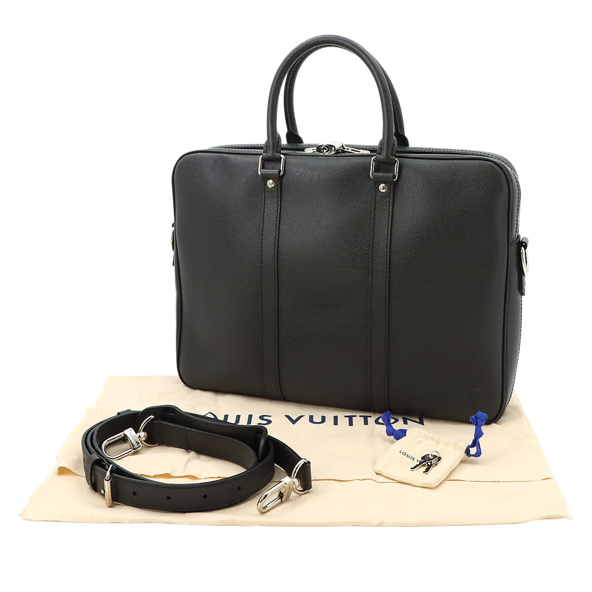Taiga PDV PM 2way Briefcase Shoulder Bag Leather M30638