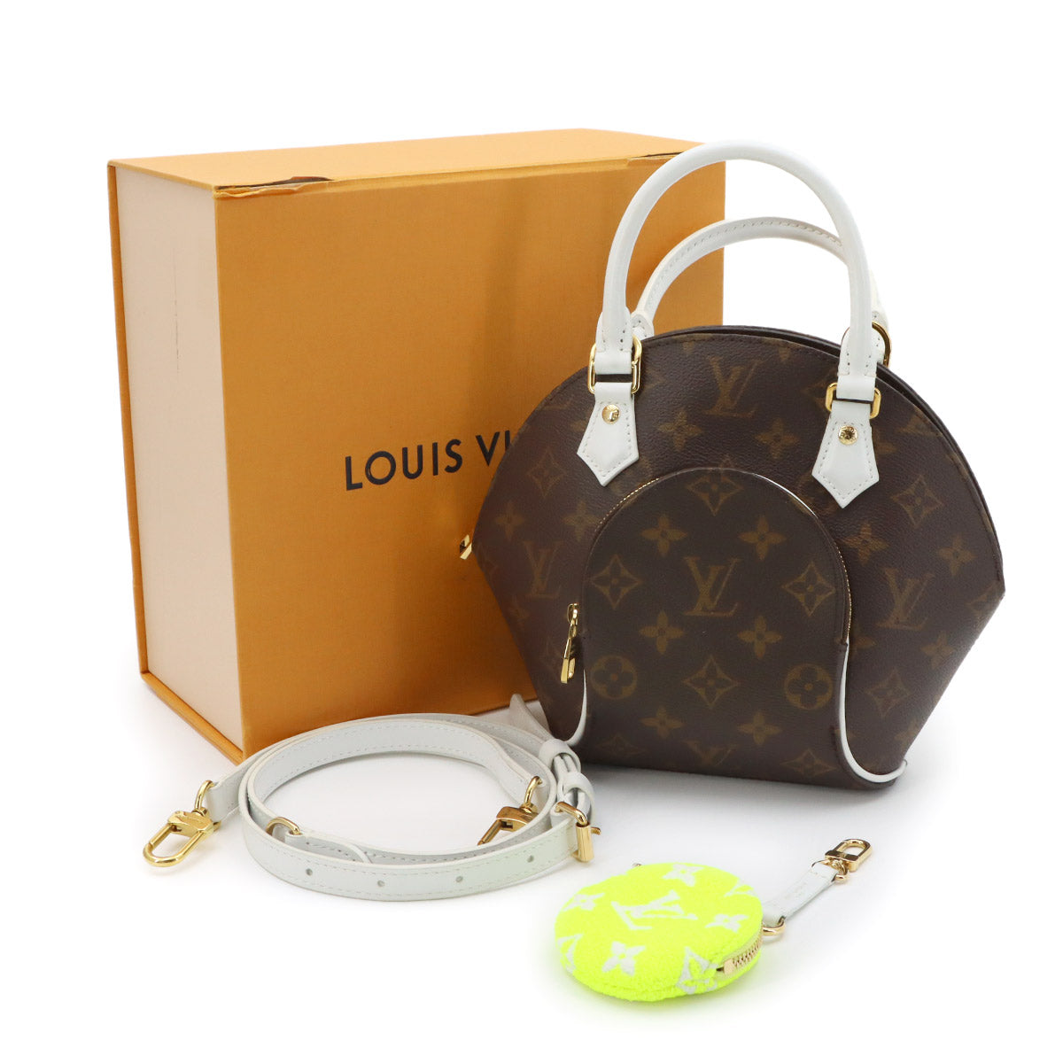 Monogram Ellipse BB Hand Shoulder Bag Brown White M20752