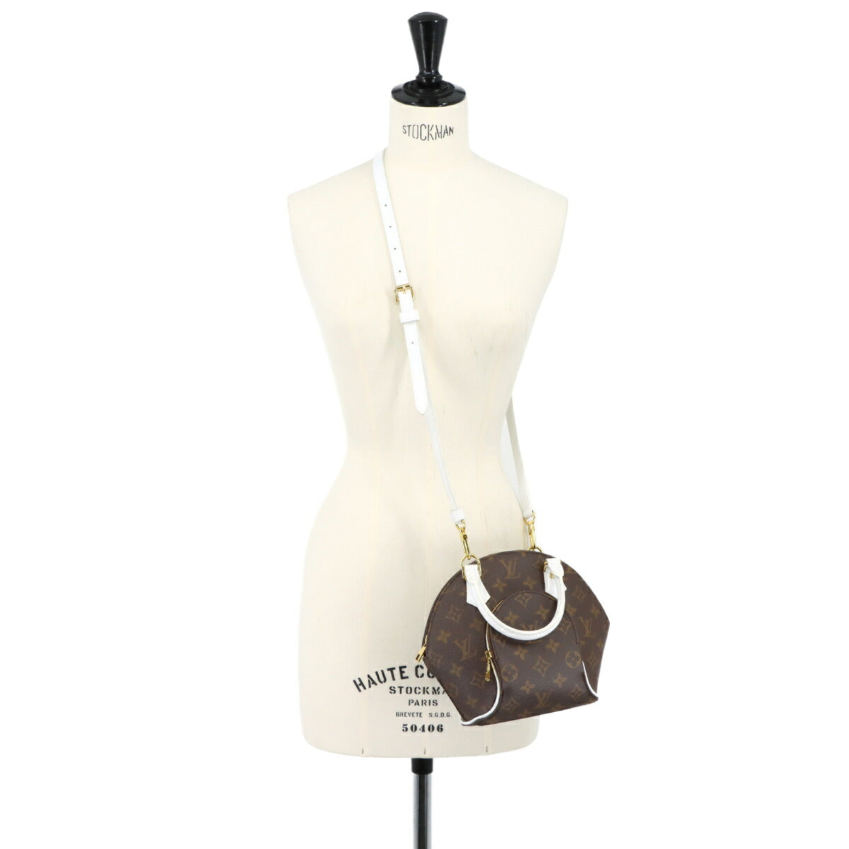 Monogram Ellipse BB Hand Shoulder Bag Brown White M20752