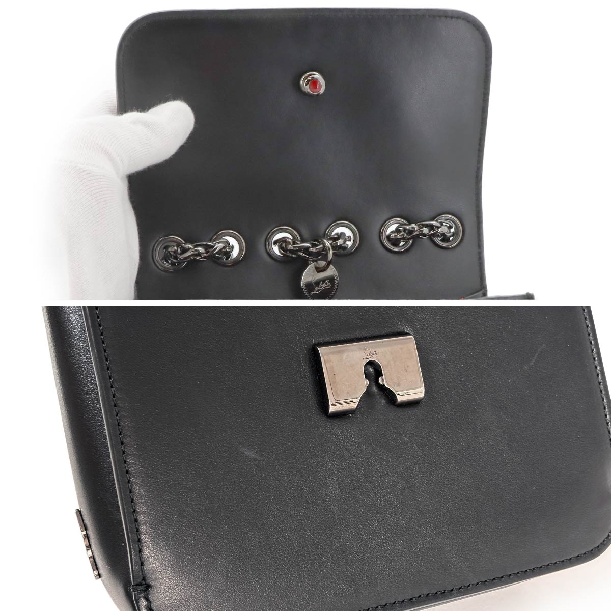 Christian Louboutin Sweet Charity Baby Chain Shoulder Bag Studs 1165031