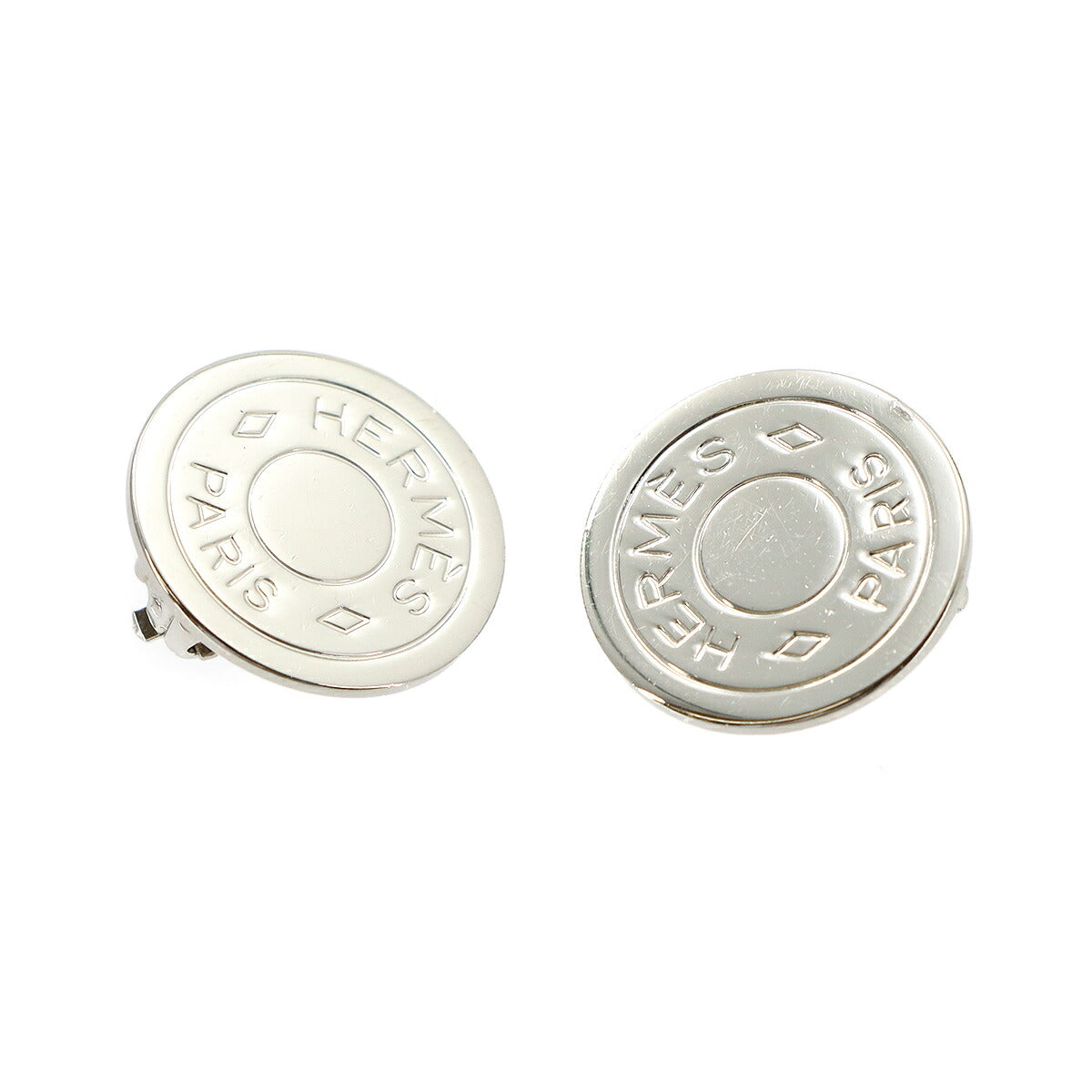 Sellier Round Type Earrings Silver Accessory