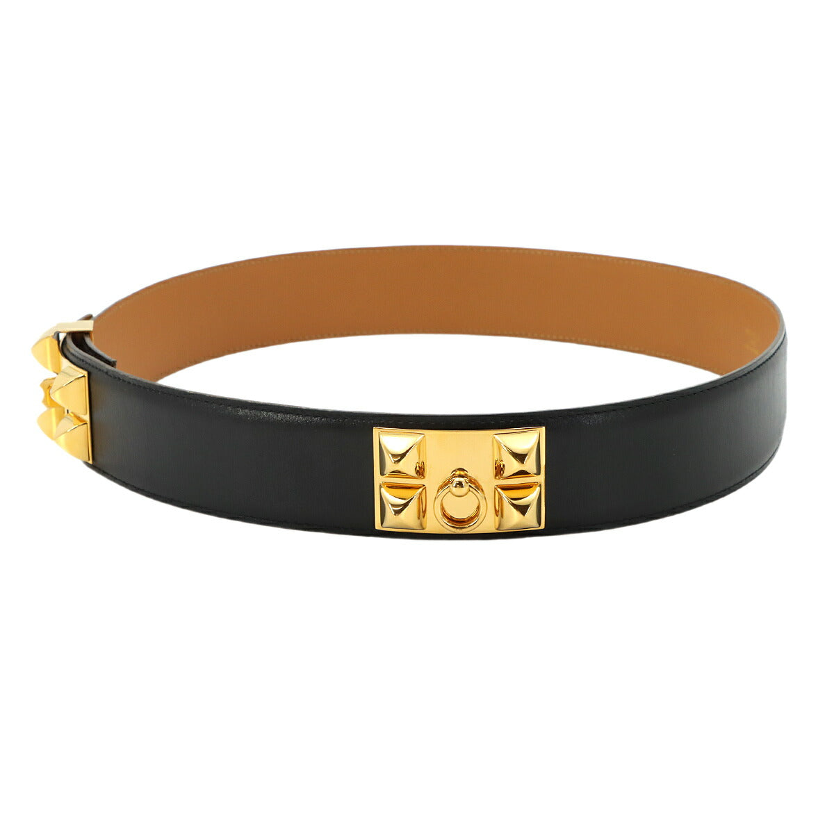 Collier de Chien Medor Belt Box Calf Black 80 Women's