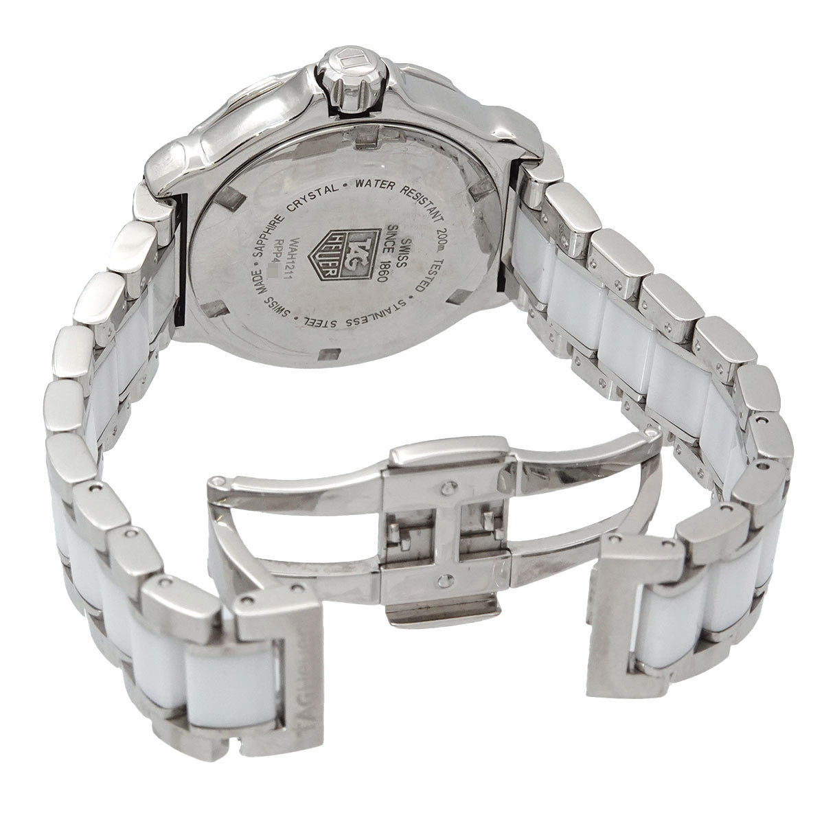 Formula 1 WAH1211 Date Quartz White Dial Ceramic Ladies Watch